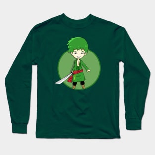 swordman cartoon funny cute cool Long Sleeve T-Shirt